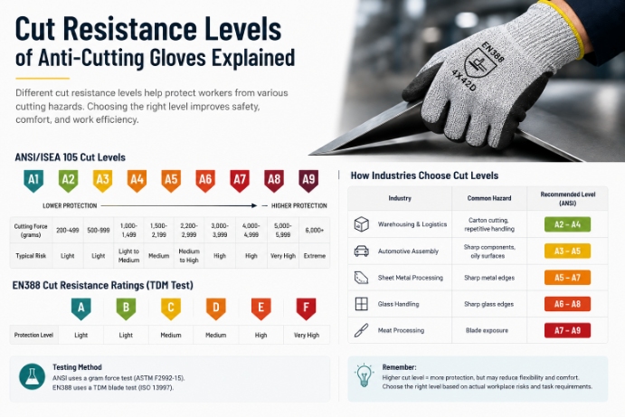 Standards and Levels of Anti-Cutting Gloves Standards and Levels of Anti-Cutting Gloves