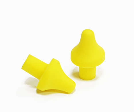 Yellow Disposable Silicone Earplugs
